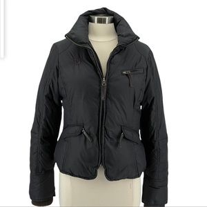 True Religion Black Fitted Down-Filled Zip Front Jacket Women's Large